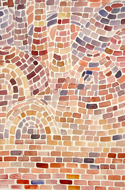 A watercolor in soft tones depicting the motif of enclosure as a poetic illustration. Created in A3 format, the work is intended to enhance interior spaces with subtle symbolism and visual delicacy.Untitled
